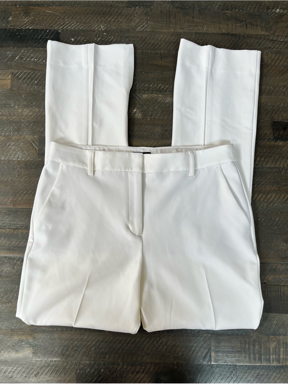 Express Editor Skyscraper White Flare Dress Pants Trouser Womens 8R